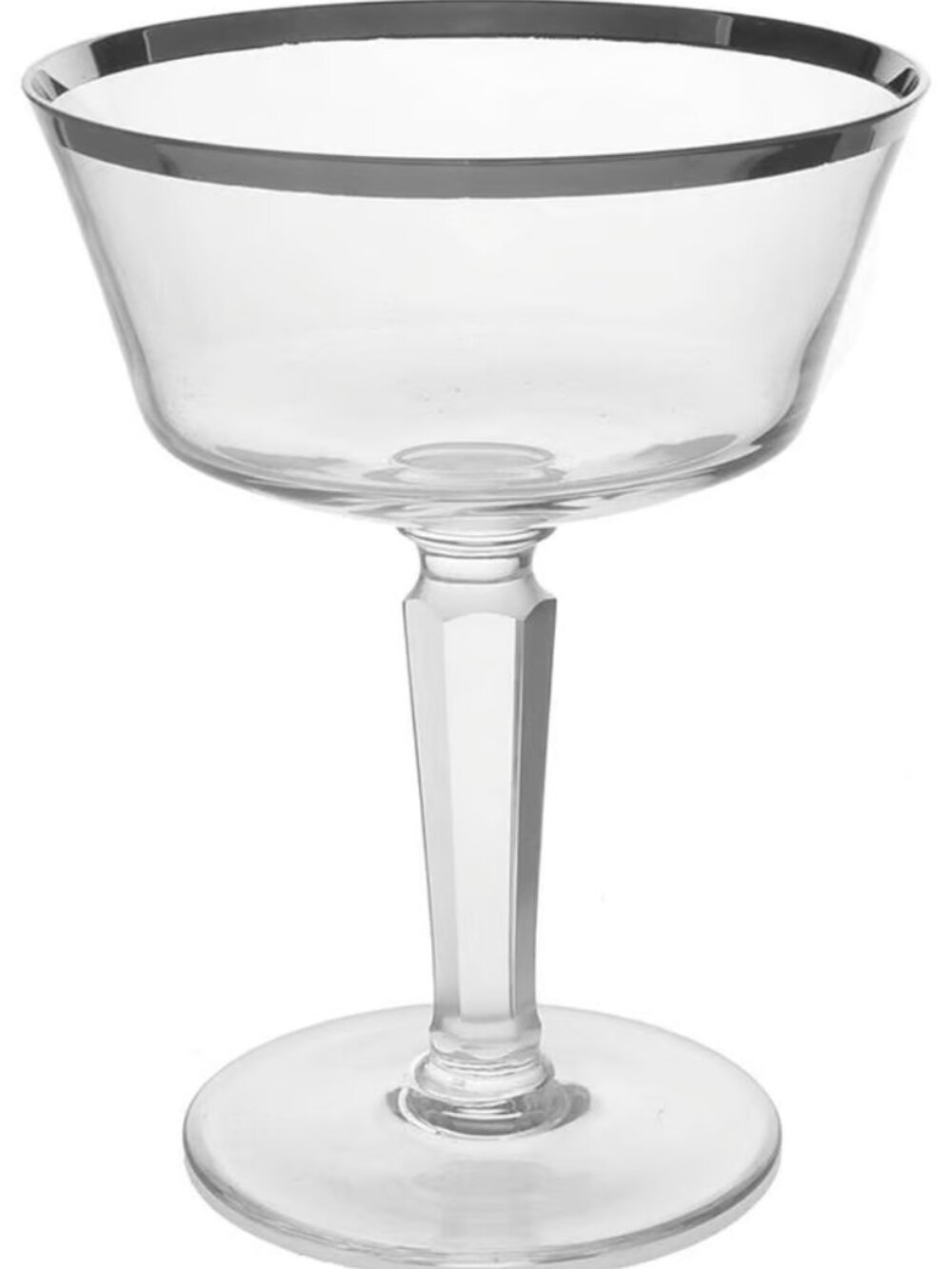 Lenox Crystal Solitaire Platinum Trim Champagne/Tall Sherbet Glass 5 1/8"